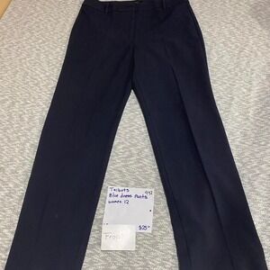 Talbots blue dress pants with a straight leg fit women size 12. SKU942